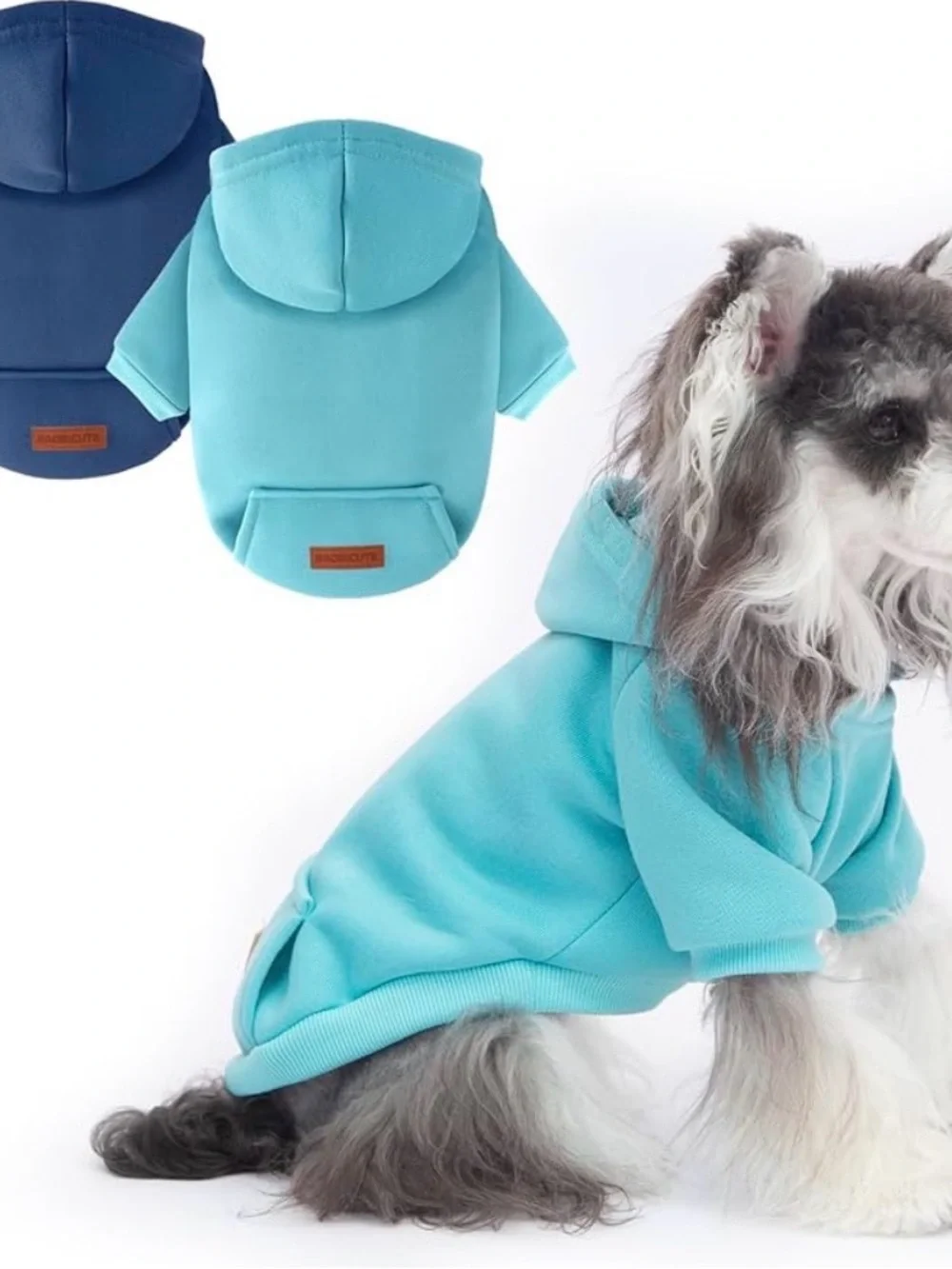 Baobicute Lot of (4) Fleece Dog Hoodie - Cozy Lightweight Pullover Multicolor